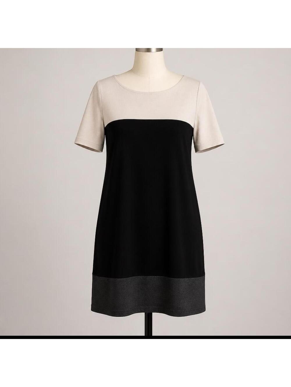 White House Black Market Colorblock Shift Dress Size 10